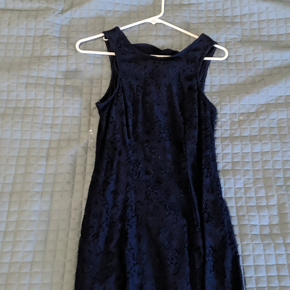 Blue skater dress